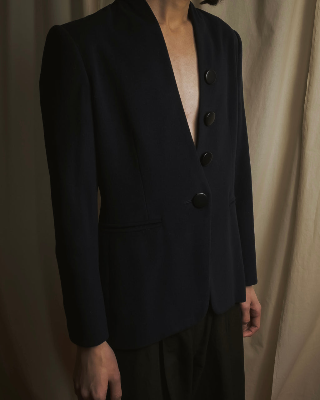 Chaqueta de cuello alto estilo años 90 de Christian Dior