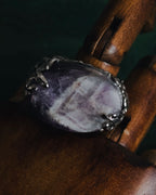 "YVES SAINT LAURENT" 00’s Amethyst stone signet ring
