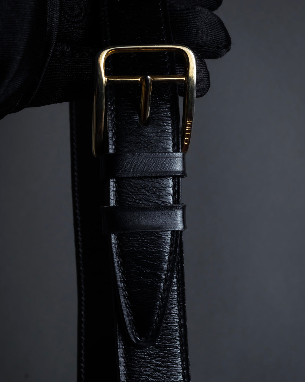 "CELINE" Classic flap design leather shoulder bag