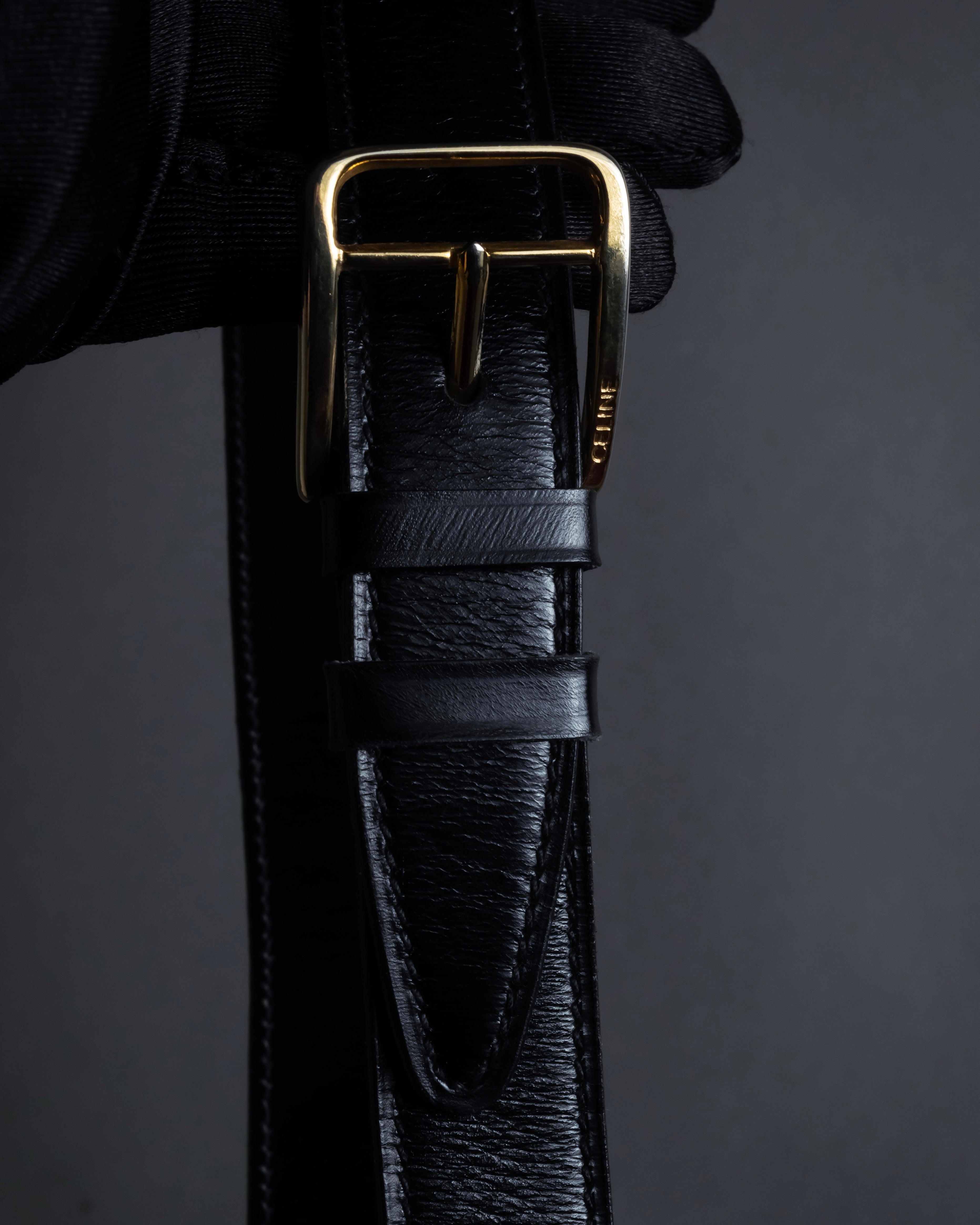 "CELINE" Classic flap design leather shoulder bag