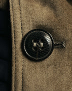 “GIORGIO ARMANI” 90’s-00’s Suede-effect multi-pocket tailored field jacket