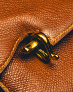 -SPECIAL- "Hermès" 80's Structured leather shoulder bag