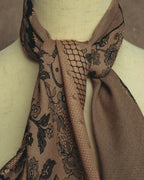 –SPECIAL– “Christian Dior” 00’s Trompe l’oeil lace corset print silk scarf