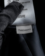 "BURBERRY" Belted design stand collar cashmere mix long coat