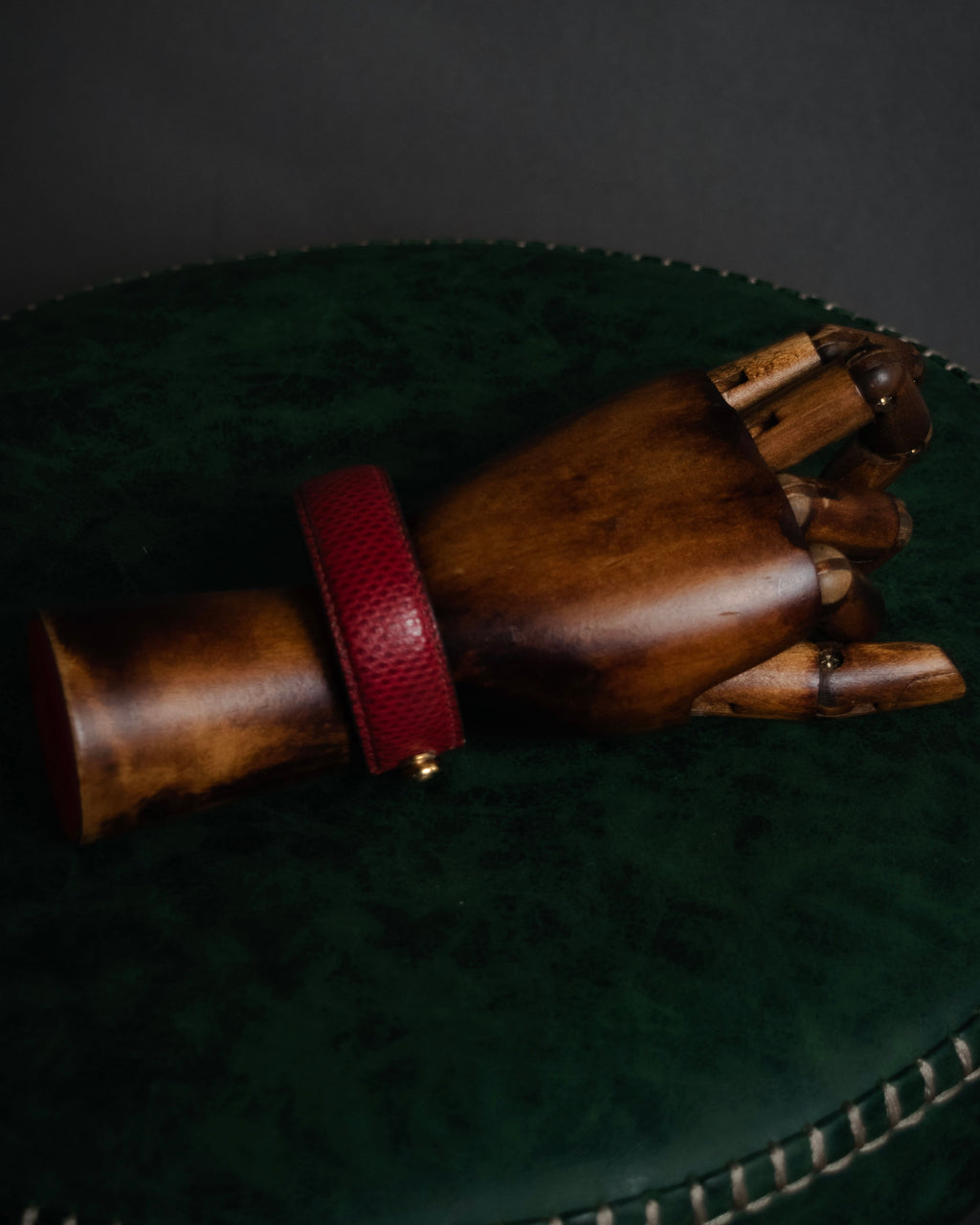 “GUCCI” 90’s-00’s Horsebit lizard leather bangle