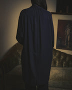 –SPECIAL– "Christian Dior" 80's-90's Sculptural high-neck long dress
