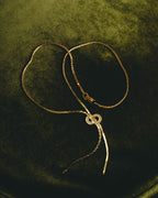 "Christian Dior" 80's-90's Gold tone rhinestone cd lariat necklace
