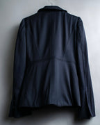 "GUCCI" Shawl collar glossy black jacket