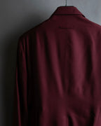 "JEAN PAUL GAULTIER FEMME"
Bordeaux color peaked lapel wool tailored jacket