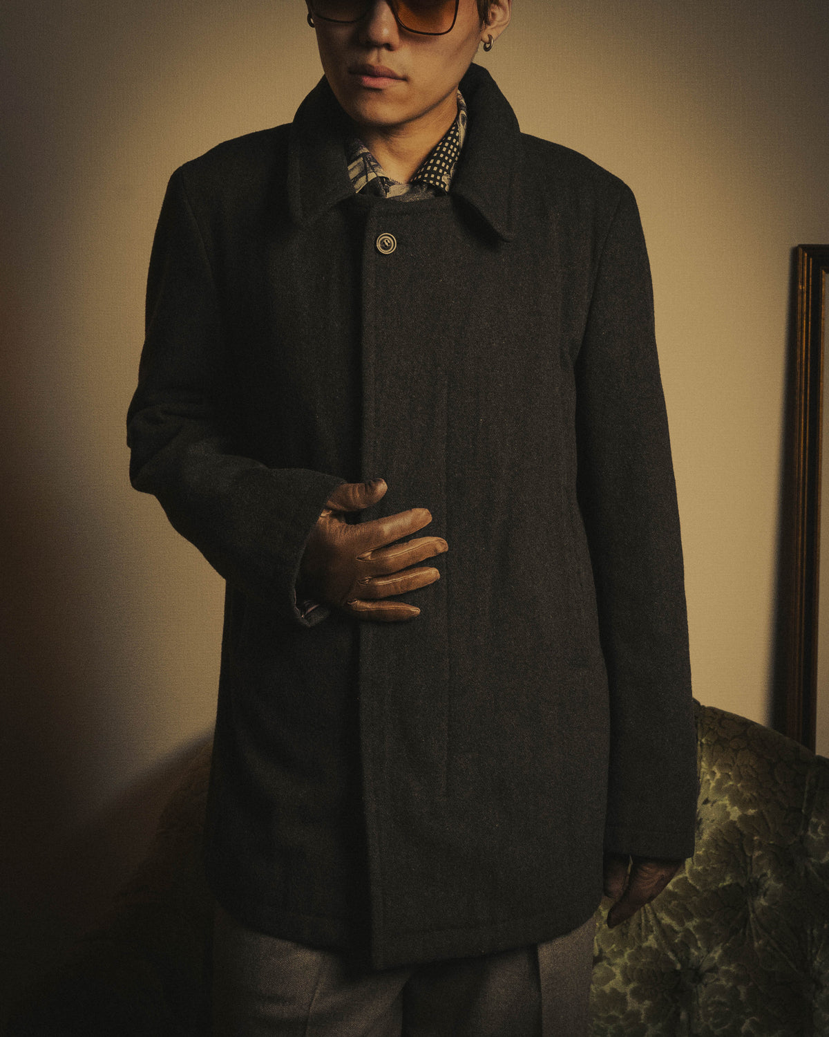 -SPECIAL- “Maison Martin Margiela” 2011-2014 Short wool blend chesterfield coat