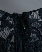 "D&amp;G" Botanical pattern lace shift dress