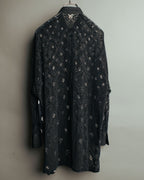 “GIANNI VERSACE” 80’s-90’s Couture polka dot lace shirt