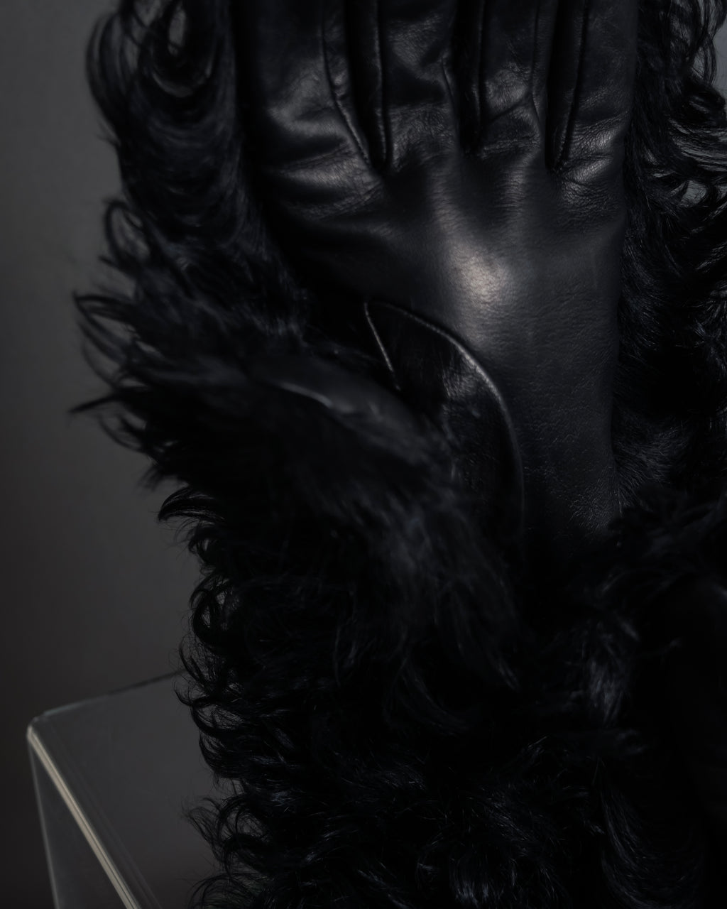 "BOTTEGA VENETA" Long-haired fur design leather gloves