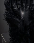 "BOTTEGA VENETA" Long-haired fur design leather gloves