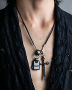 "DOLCE &amp; GABBANA" Dog tag &amp; sword motif combination necklace