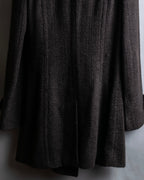 "DOLCE & GABBANA" Fringe scarf included double-breasted coat