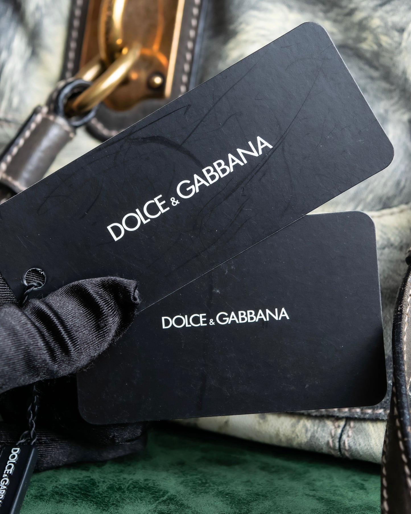 "DOLCE & GABBANA" Miss edge series calf leather 2 way bag