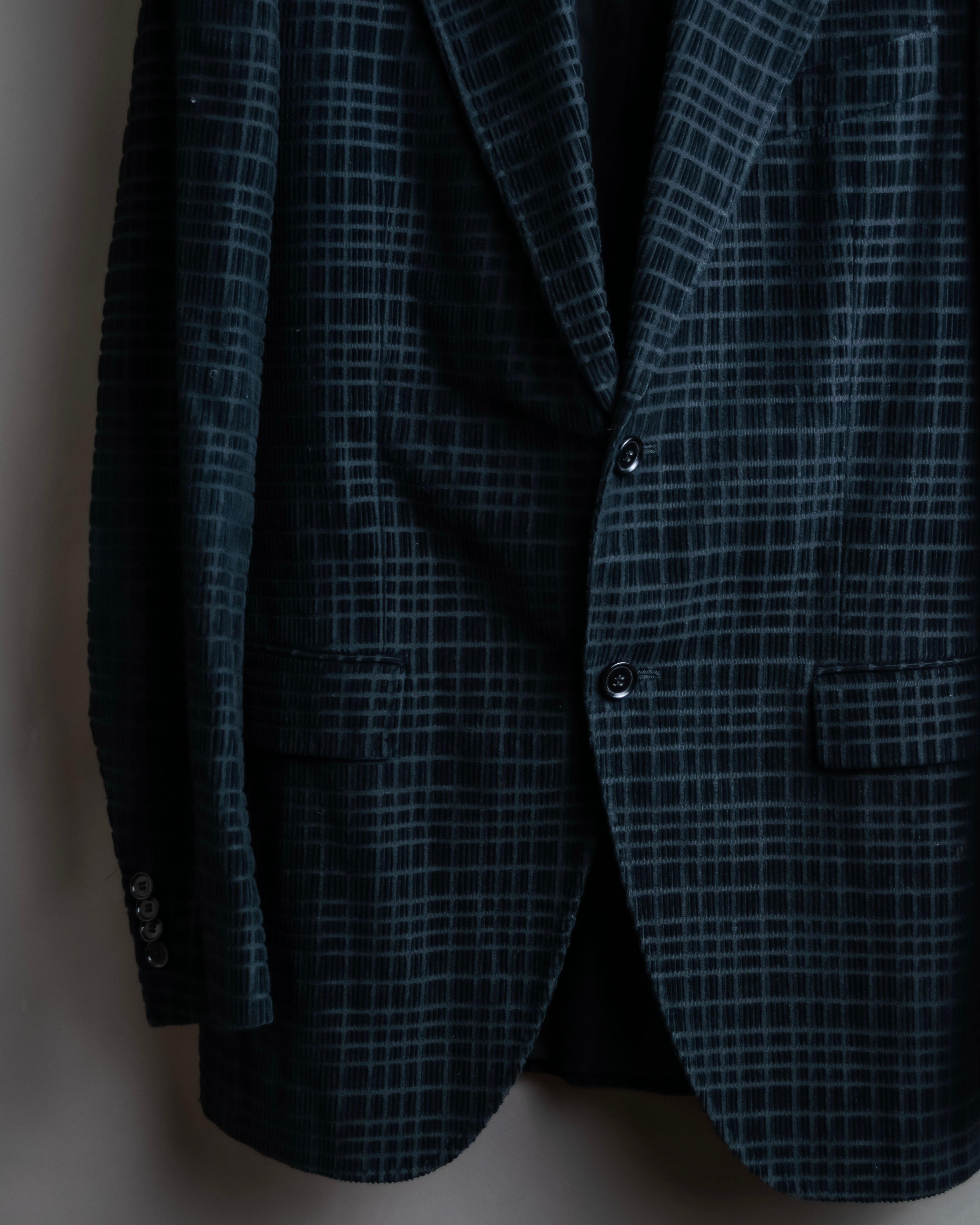"DOLCE &amp; GABBANA" Checkered velvet tailored jacket