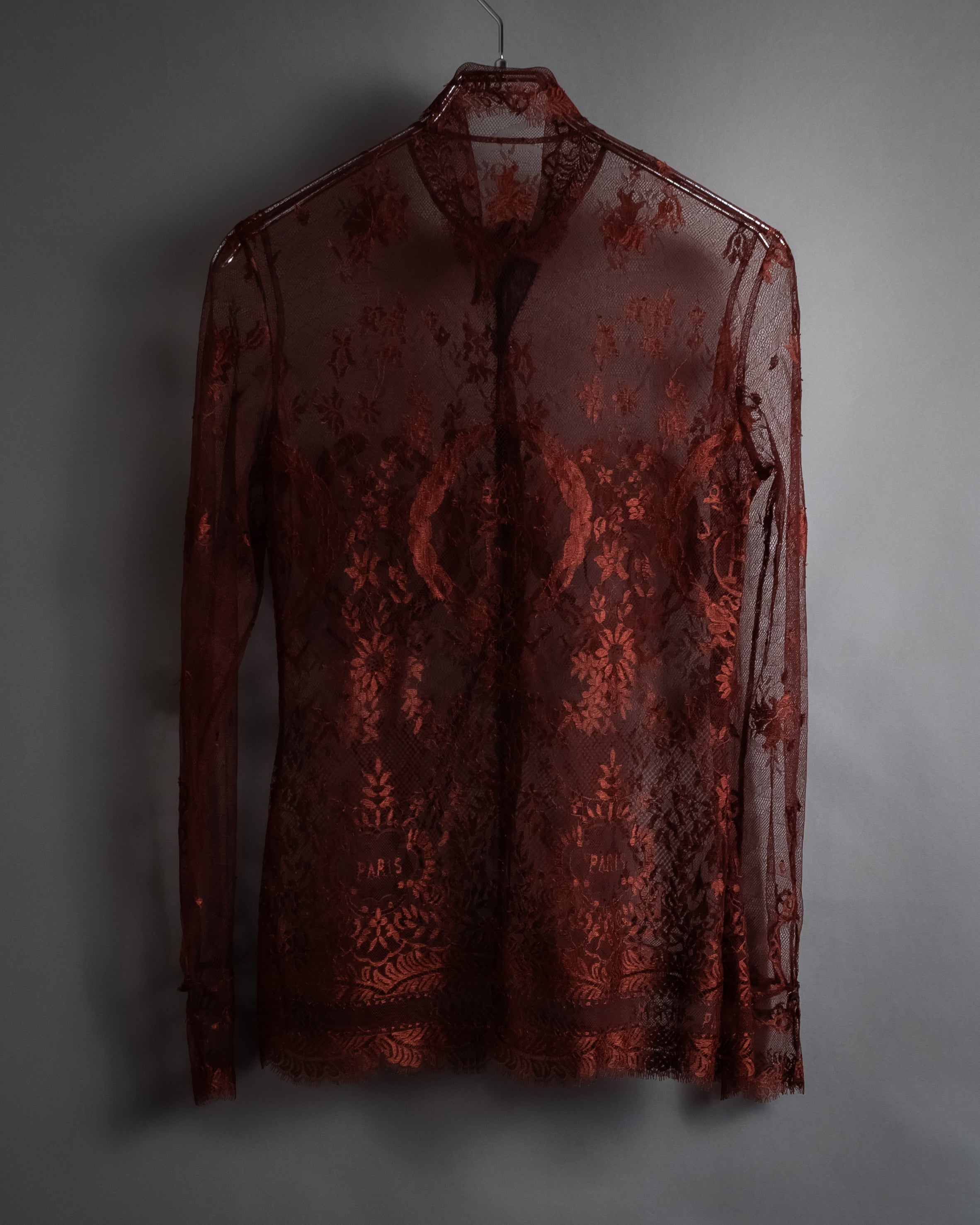 -SPECIAL- "HERMES" 00's Jean-Paul Gaultier Era Engineered Lace Shirt