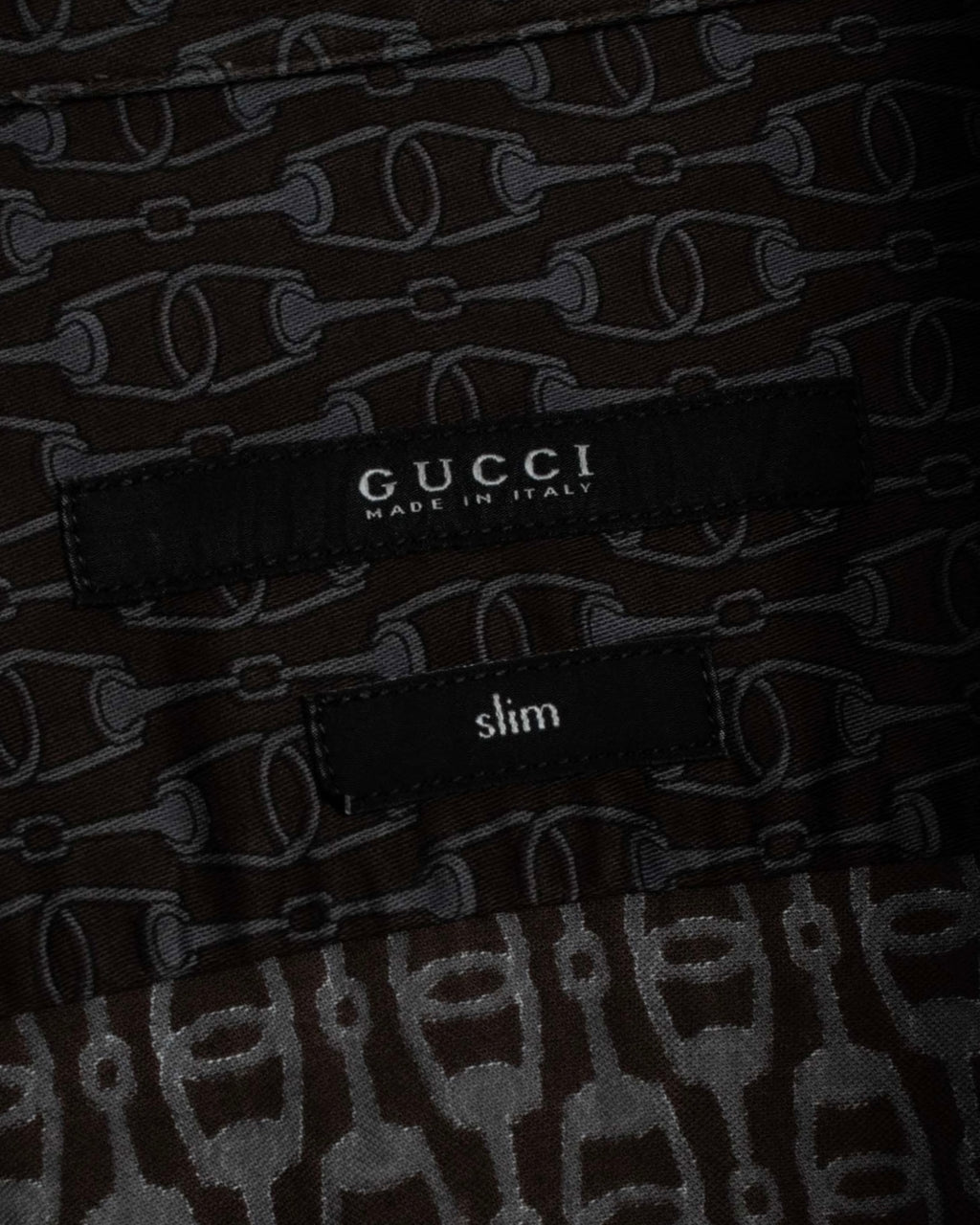 "GUCCI" Horsebit pattern shaped shirt