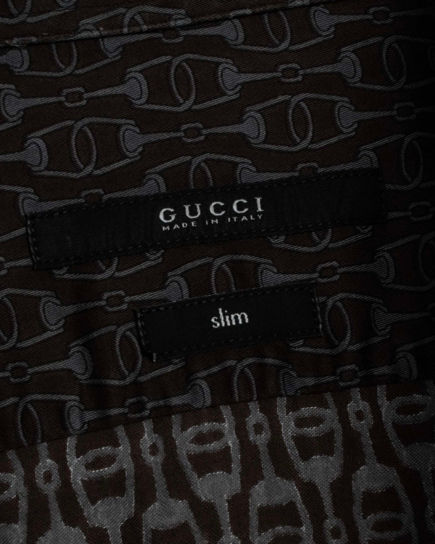 "GUCCI" Horsebit pattern shaped shirt
