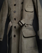 "LOUIS VUITTON" 00's Marc Jacobs period double-breasted suede coat