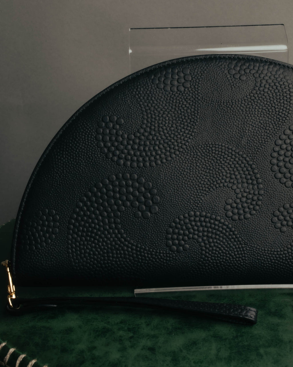 "Tiffany & Co." 10's-20's Embossed leather wristlet wallet
