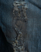 "Dolce & Gabbana" Gold zip detail distressed straight denim