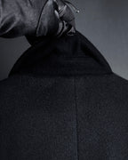 "GUCCI" Michele period linear silhouette wool chester coat