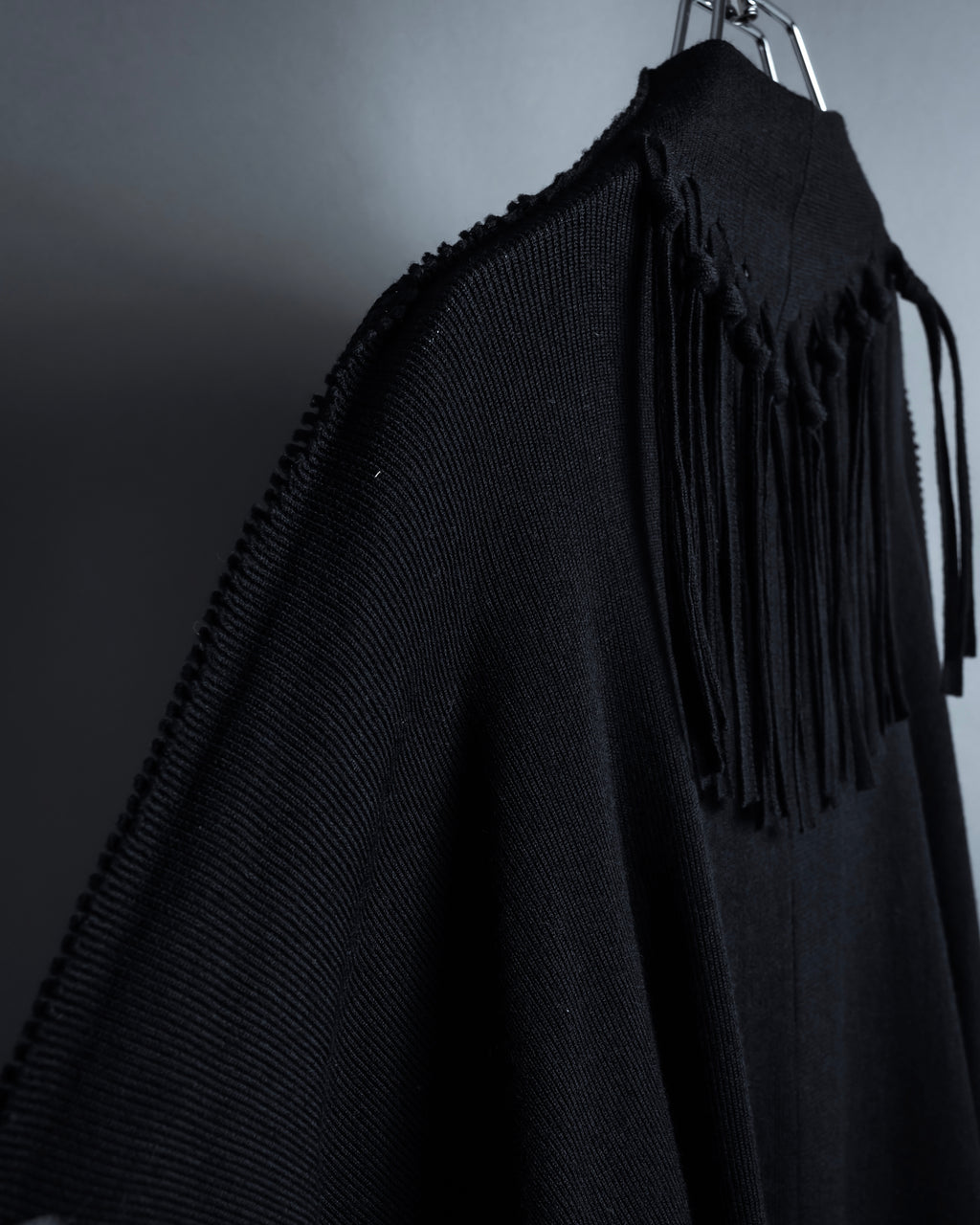 "ISSEY MIYAKE" 01AWRough knit fringe design cardigan