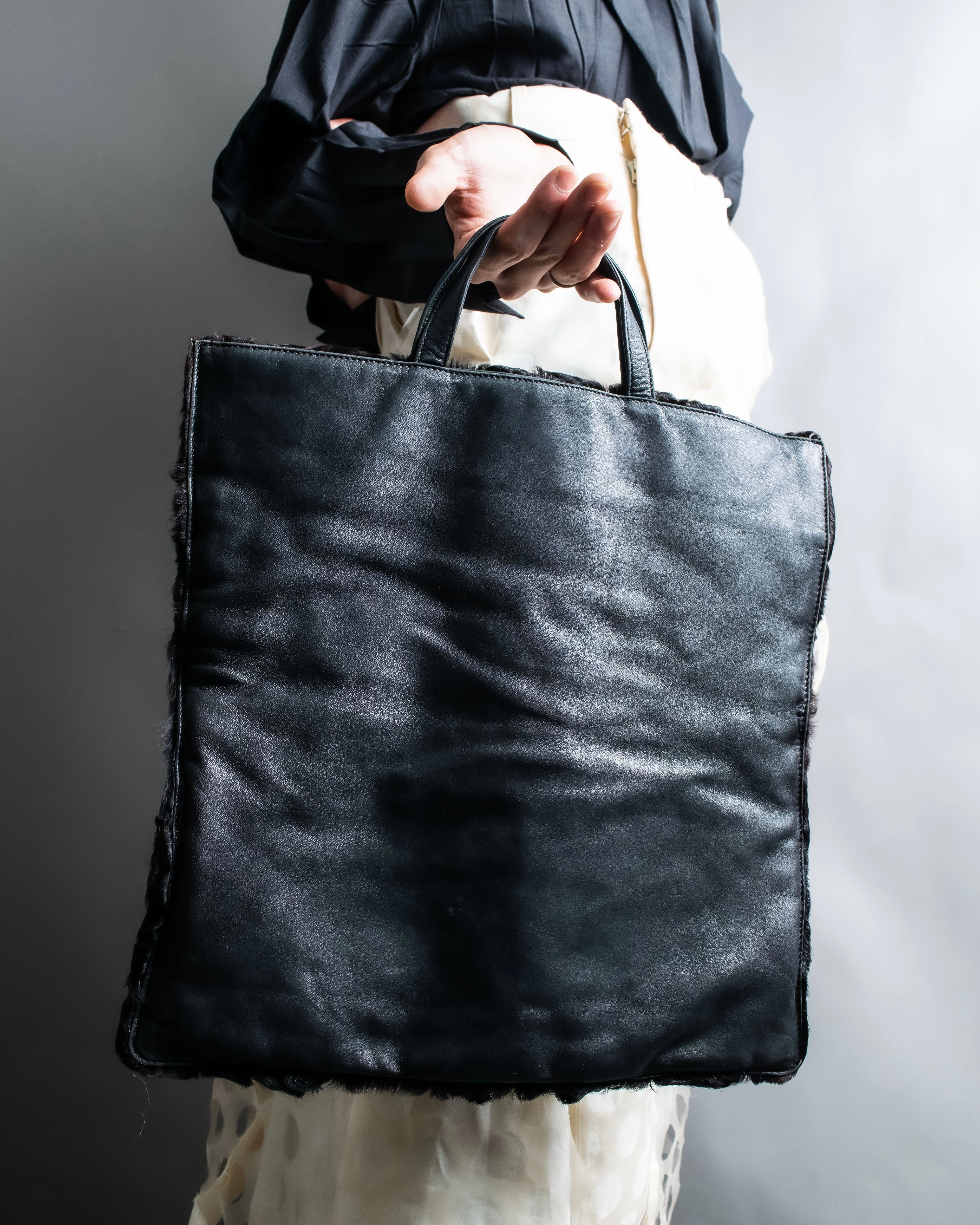 "LOEWE" Real fur and nappa leather tote bag