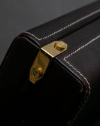 "LOEWE" Logo engraved wooden storage box