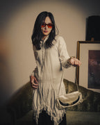 -SPECIAL- “JUNYA WATANABE COMME des GARÇONS MAN PINK”2005AW Victorian lace pleated asymmetric long shirt
