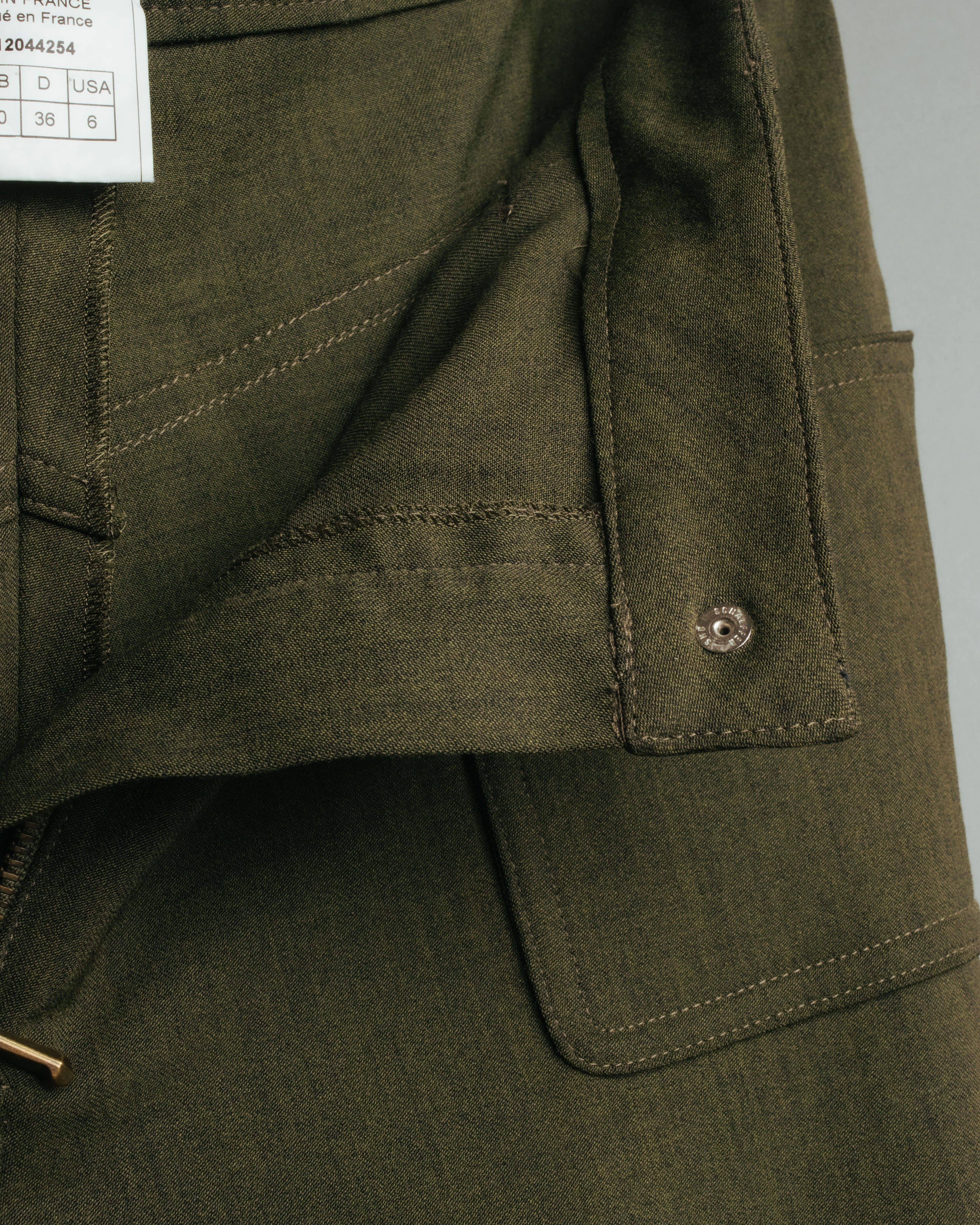 -SPECIAL- “Christian Dior” 2001 Galliano era olive wide safari trousers