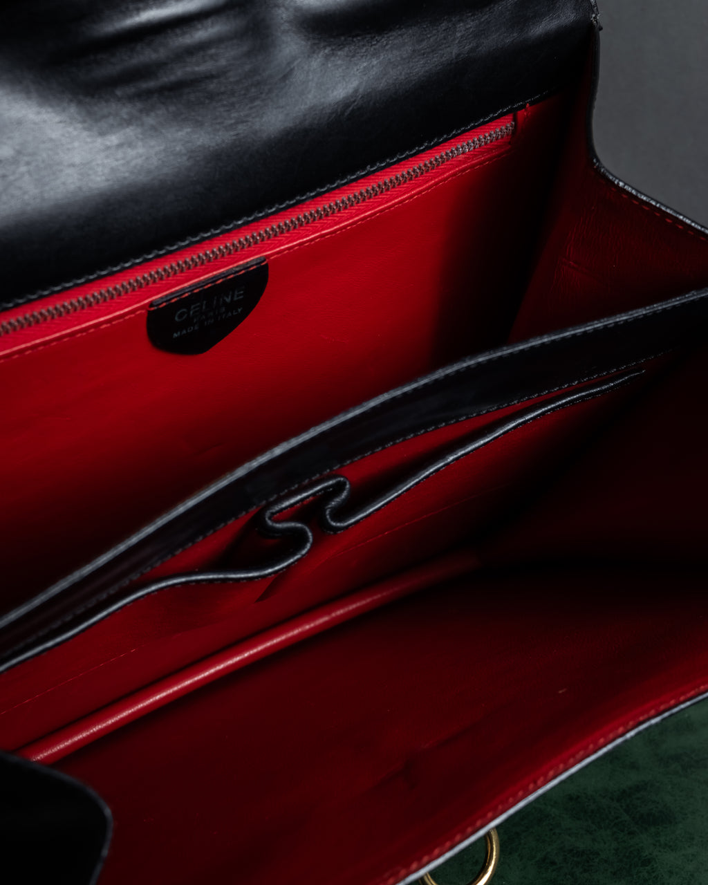 “CELINE” Early 80’s equestrian hardware top-handle bag