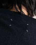 "MAISON MARGIELA" Leather elbow patch design wool knit