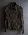 "FENDI" Geometric pattern logo printed shirt