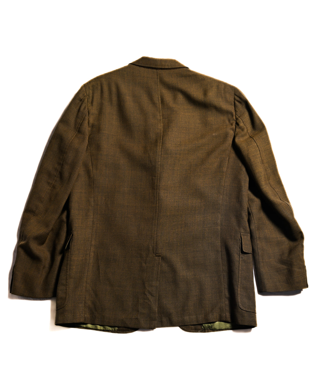 VINTAGE/ Beautiful Olive Colored Single Breasted 3B Tailored Jacket