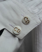 -SPECIAL- “Christian Dior” 90’s-00’s pleated bib dress shirt