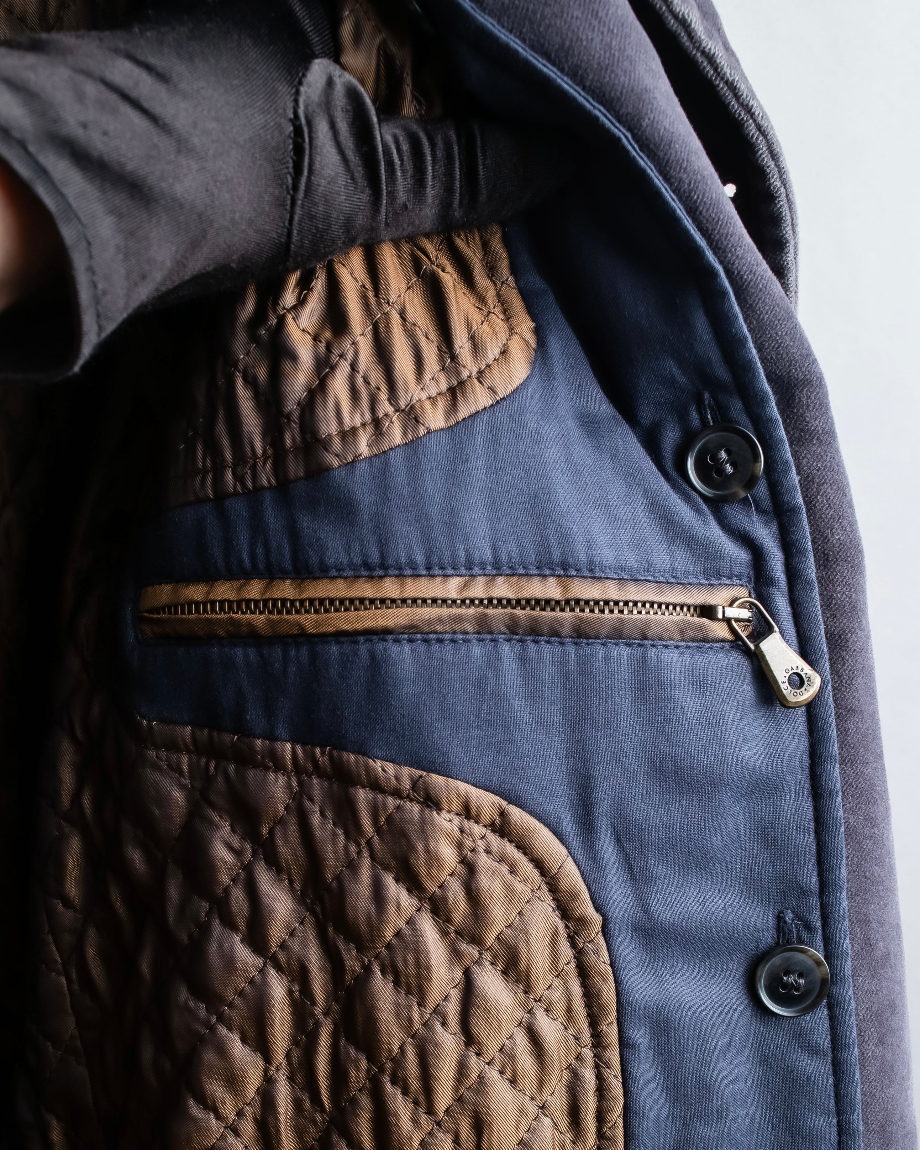 "Dolce & Gabbana" Lightly brushed liner-equipped trench coat