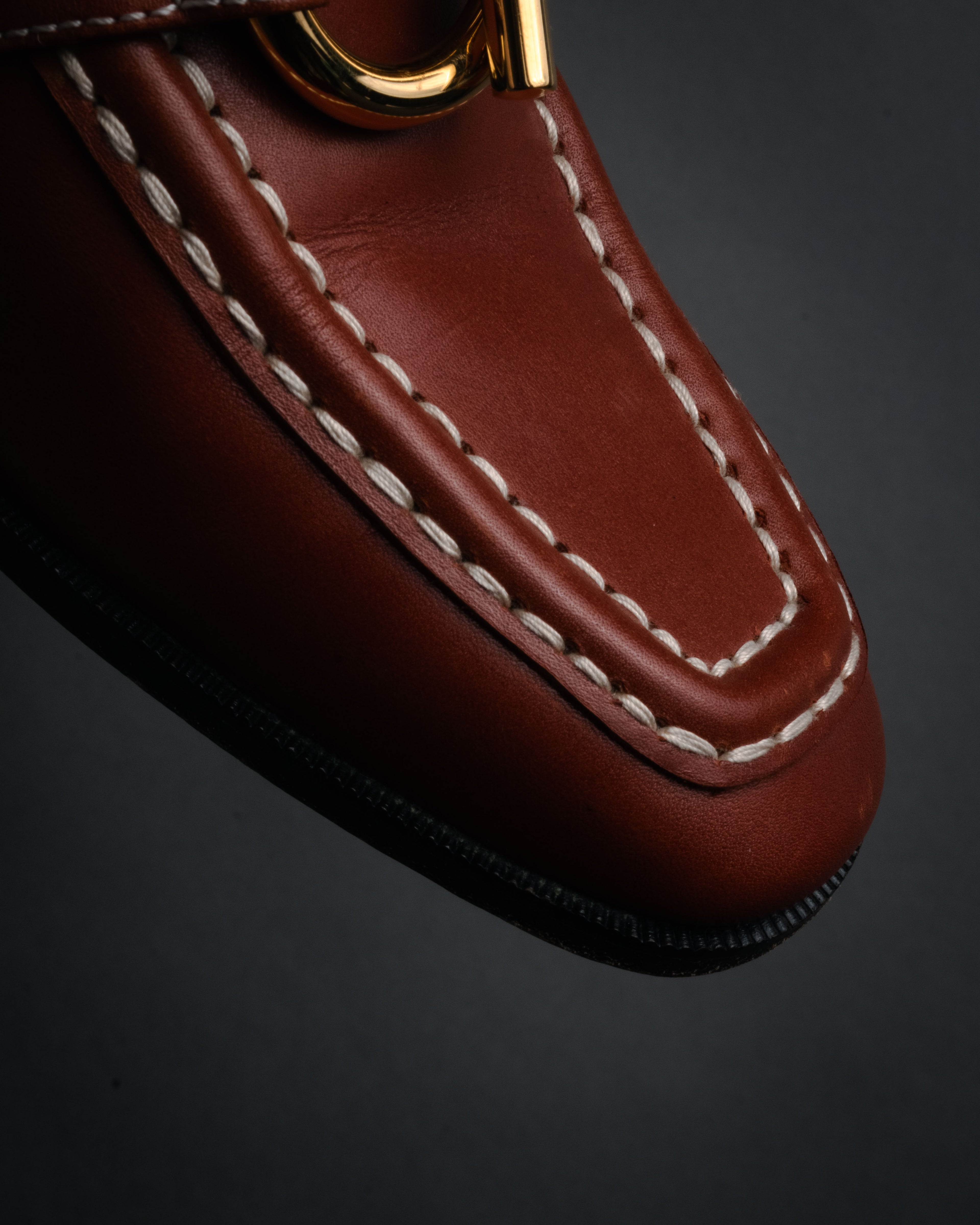 “HERMES” 90’s-00’s Chaine d’ancre hardware loafers