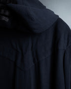 "YVES SAINT LAURENT" Metal toggle design melton wool duffel coat