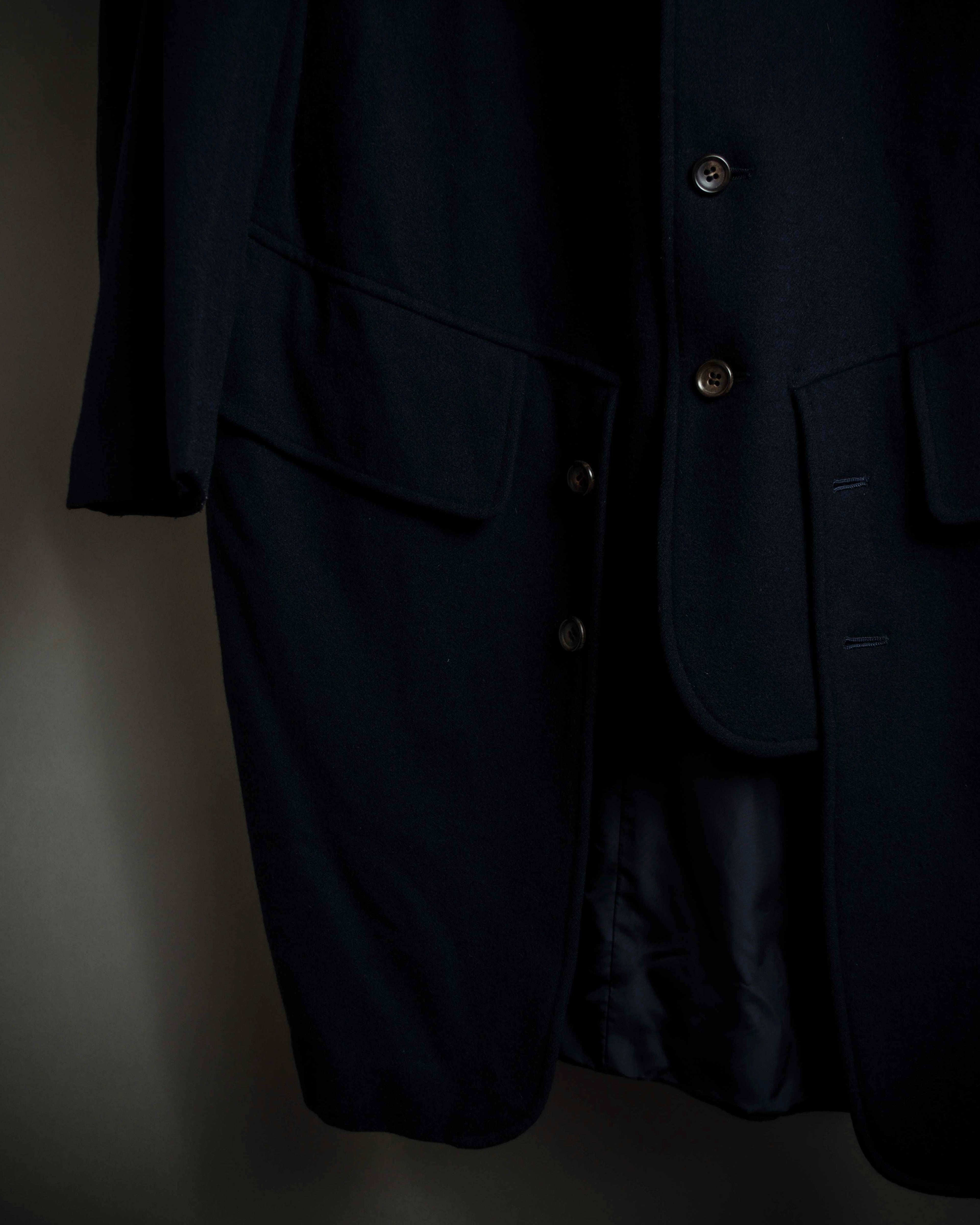 "COMME des GARCONS" 90's Front panel docking design chester coat