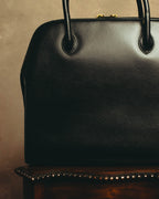 "Salvatore Ferragamo" 90's-00's Structured leather top handle bag