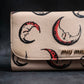 "MIU MIU" Madras leather crescent moon pattern long wallet