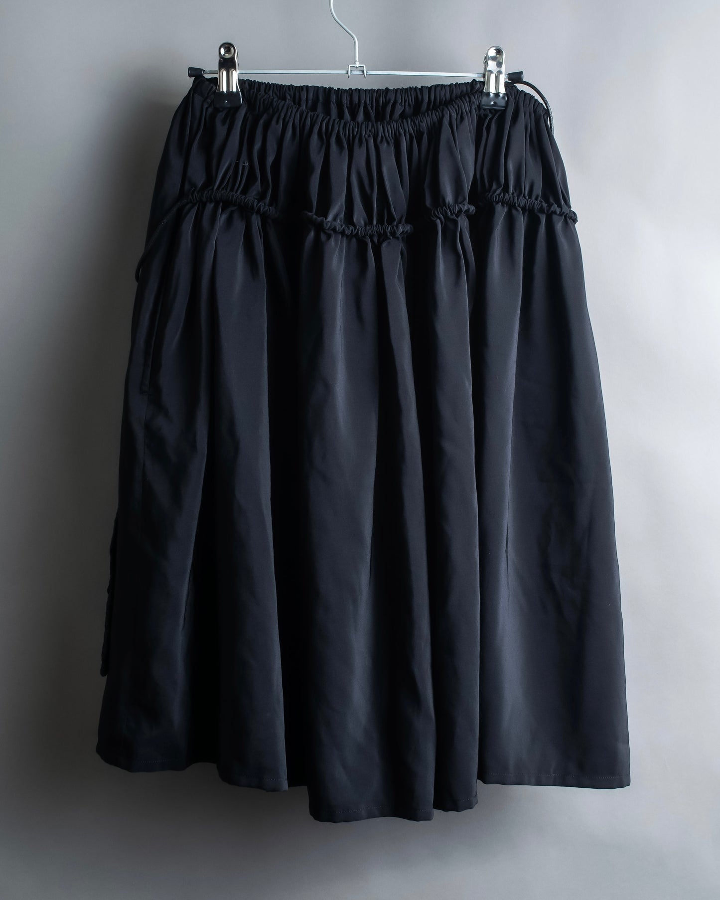 "LIMI feu" Washed layered fabric mid length skirt