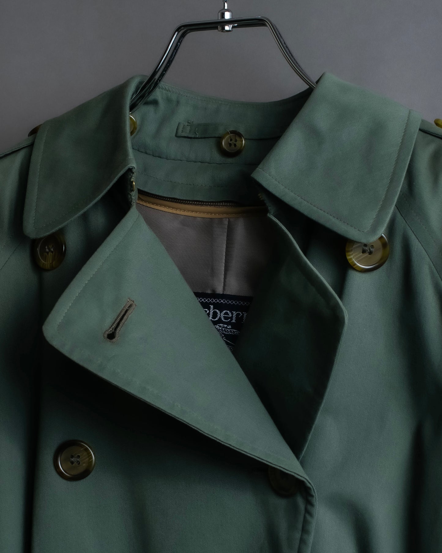 "BURBERRYS" Military detail oversized belted trench coat