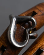 "Tiffany&Co" Elsa Peretti open heart signature silver ring