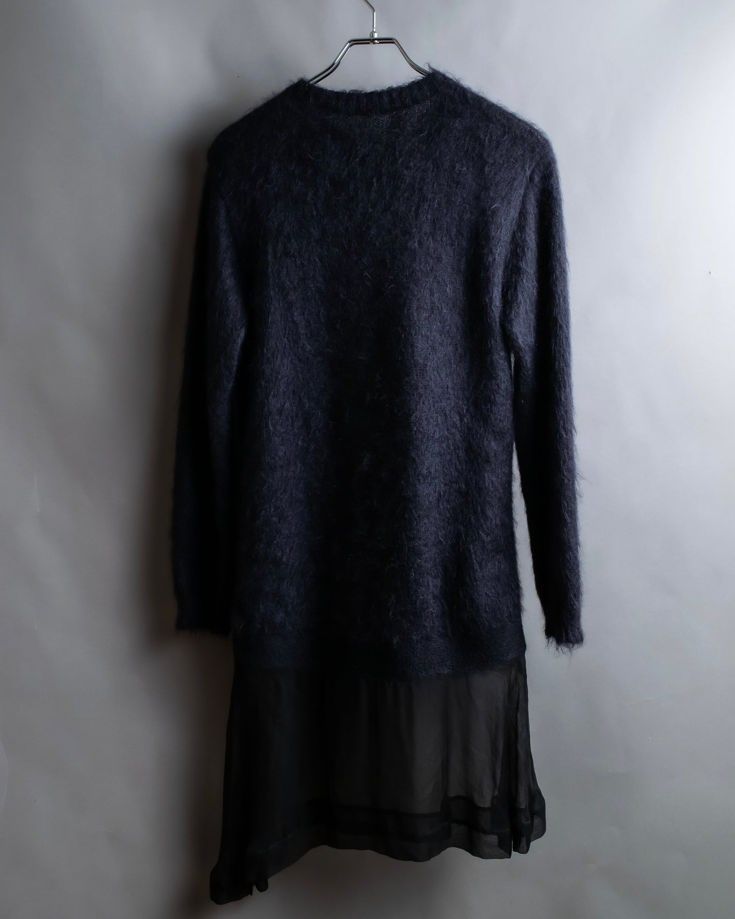 "Ｎ21 NUMERO VENTUNO" Skirt docking design shaggy knit