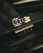 "LOEWE" 80's-90's Structured top-handle shoulder bag